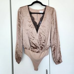 Cami NYC Taupe Silk Top